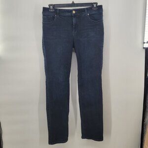 Chico's Jeans So Slimming 1.5 (10) Girlfriend Slim Leg 31" Inseam Bling